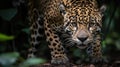 A jaguar stalking its prey the hunter honing in on its target created with Generative AI