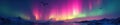Intense multicolored aurora borealis effect, dark backdrop , light, sky