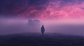 Intense Purple Sky: A Cinematic Digital Fantasy Landscape