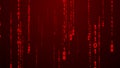 Intense Red Binary Code Digital Security Alert Background Royalty Free Stock Photo