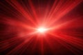 Intense red light burst with radiating lines Royalty Free Stock Photo