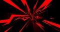 Intense red lightning bolts and geometric shards bursting from a dark center Royalty Free Stock Photo