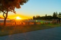 Intense sunrise at Mount Maunganui Royalty Free Stock Photo