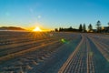 Intense sunrise at Mount Maunganui Royalty Free Stock Photo