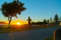 Intense sunrise at Mount Maunganui Royalty Free Stock Photo