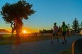 Intense sunrise at Mount Maunganui Royalty Free Stock Photo