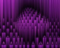 Intense Vertical Ripple Effect On The 3D Surface Hexagonal Design In Pink And Vivid Purple