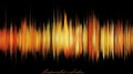 Vibrant Fire and Sound Equalizer Abstract Digital Art on Black Background Royalty Free Stock Photo