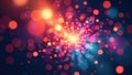 Intense, vibrant, multicolored bokeh explosion, abstract , multicolored lights, bright Royalty Free Stock Photo