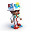 Intensely Colorful Figuration: Meet Matty The Hat, The Minecraft Character Royalty Free Stock Photo