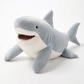 Intensely Detailed Plush Shark Toy With Wide Open Mouth Royalty Free Stock Photo