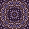 Intensive colors violet, blue, brown, white flowers circle lace form pattern