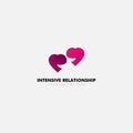 Intensive relationship Loving logo Designs with communicate and initial