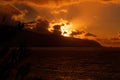 An intensive and saturated sunset on Madeira, the island of eternal spring