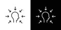 Intention icon vector set on white background
