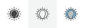 Intention icon vector set on white background