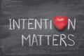 Intention matters heart Royalty Free Stock Photo