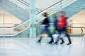 Intentional Blurred Image of Young People in Office Building Royalty Free Stock Photo