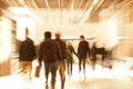 Intentional Blurred Image of Young People in Shopping Center Royalty Free Stock Photo