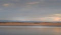 Intentional camera movement ie ICM technique blurry landscape. Peaceful, calm, estuary view.