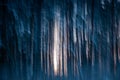 Intentional camera movement photography in winter forest. Royalty Free Stock Photo