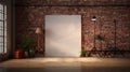 Intentionally Canvas Rustic Naturalism In Studio Portrait With Brick Wall