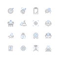 Intentions line icons collection. Desire, Purpose, Ambition, Goal, Plan, Objective, Motivation vector and linear