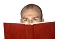 Intently reading Royalty Free Stock Photo