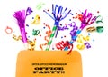 Inter-office folder with party favors Royalty Free Stock Photo