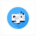 Interaction data flat icon Royalty Free Stock Photo