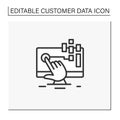 Interaction data line icon