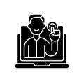 Interaction design black glyph icon
