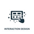 Interaction Design icon. Monochrome simple Web Development icon for templates, web design and infographics Royalty Free Stock Photo