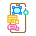 interaction design ux ui color icon vector illustration