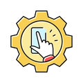 interaction design ux ui color icon vector illustration