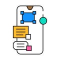 interaction design ux ui icon color illustration