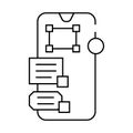 interaction design ux ui line icon vector illustration
