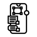 interaction design ux ui line icon vector illustration