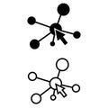 Interaction icon vector set. connection illustration sign collection. interactive symbol.