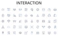 Interaction line icons collection. Customer service, Salesmanship, Negotiation, Relationship-building, Communication