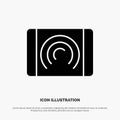 Interaction, User, Touch, Interface Solid Black Glyph Icon Royalty Free Stock Photo