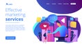 Interactive advertising concept landing page.