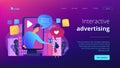 Interactive advertising concept landing page.