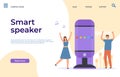 Interactive ai device smart speaker landing page