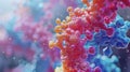 An interactive animation of molecular vibrations helping researchers understand the conformational changes of a protein Royalty Free Stock Photo