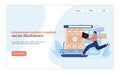 Interactive Content Creation. Dynamic illustration of a content creator designing engaging multimedia.