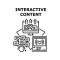 Interactive Content Vector Concept Illustration