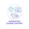 Interactive course content concept icon