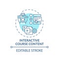 Interactive course content concept icon