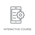 interactive course linear icon. Modern outline interactive cours Royalty Free Stock Photo